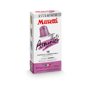Кафе капсули Musetti® Armonico, 10 бр., съвместими със системата Nespresso.
